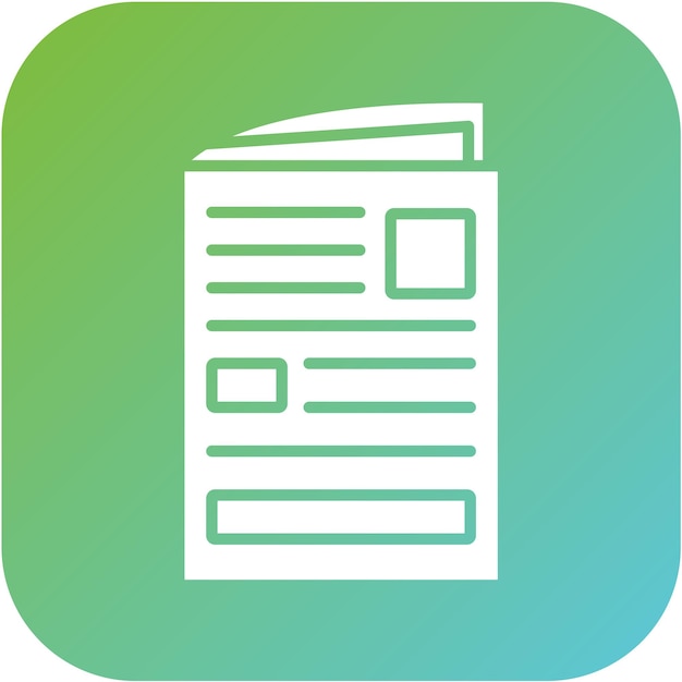 Estilo de icono de periódico de diseño vectorial