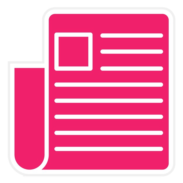 Estilo de icono de periódico de diseño vectorial