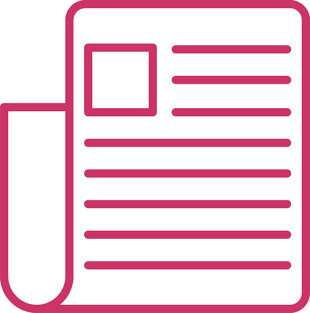Estilo de icono de periódico de diseño vectorial