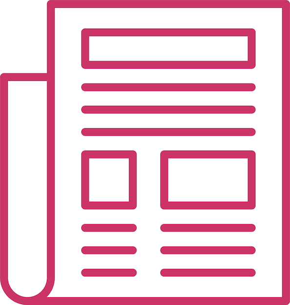 Estilo de icono de periódico de diseño vectorial