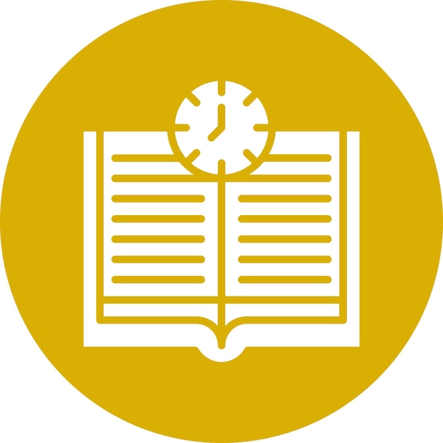 Estilo del icono del período de estudio del diseño vectorial