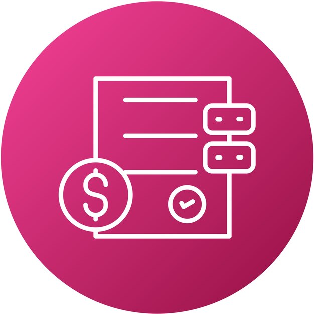 Estilo del icono del permiso de negocio de diseño vectorial
