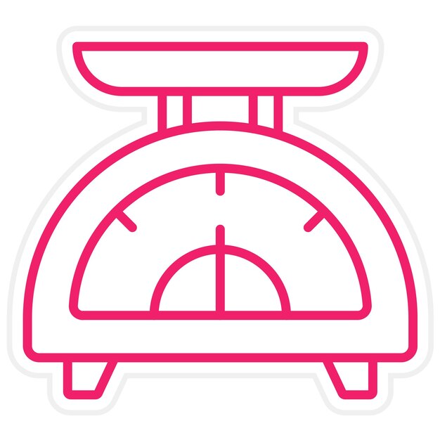 Estilo del icono de pesaje del diseño vectorial