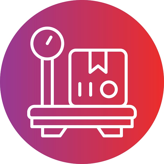 Estilo del icono de pesaje de la entrega de diseño vectorial