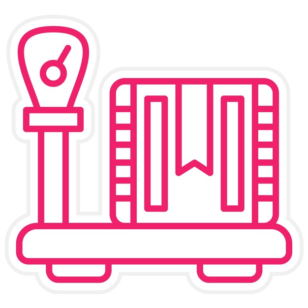 Estilo del icono de pesaje de la entrega de diseño vectorial