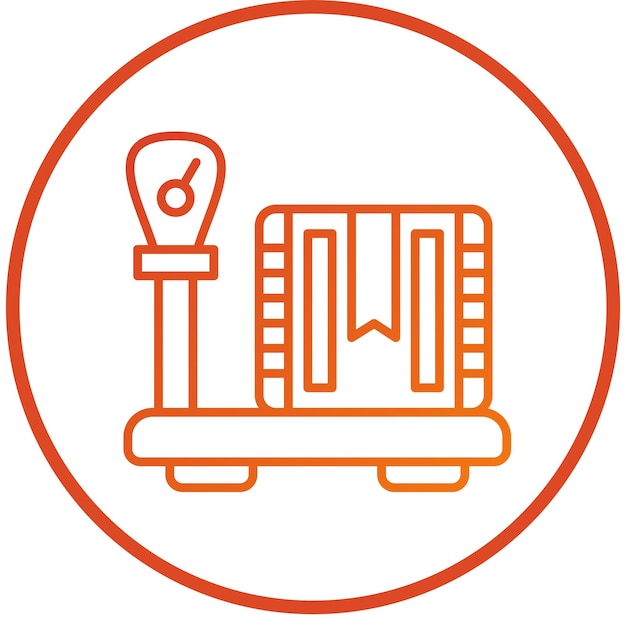 Estilo del icono de pesaje de la entrega de diseño vectorial