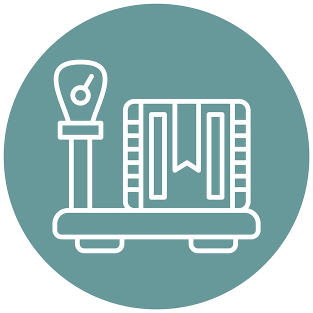 Estilo del icono de pesaje de la entrega de diseño vectorial