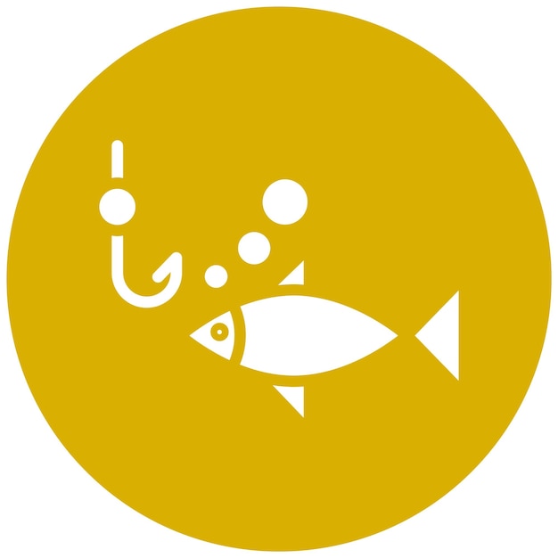 Estilo de icono de pesca de diseño vectorial