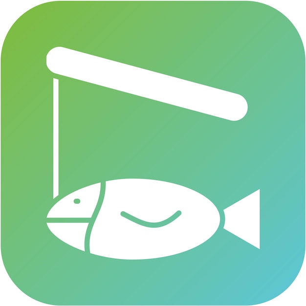 Estilo de icono de pesca de diseño vectorial