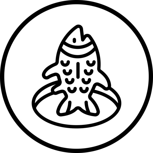 Estilo del icono de la pesca en hielo