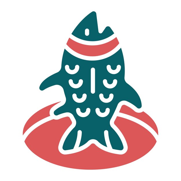 Estilo del icono de la pesca en hielo
