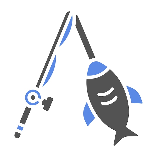 Estilo del icono de la pesca de juegos grandes
