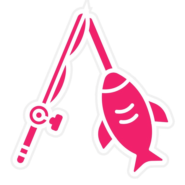 Estilo del icono de la pesca de juegos grandes