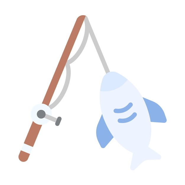 Estilo del icono de la pesca de juegos grandes