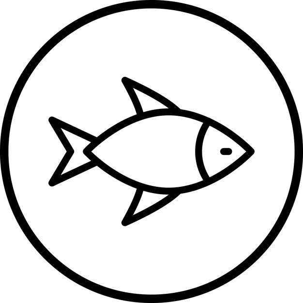 Estilo de icono de pez de diseño vectorial
