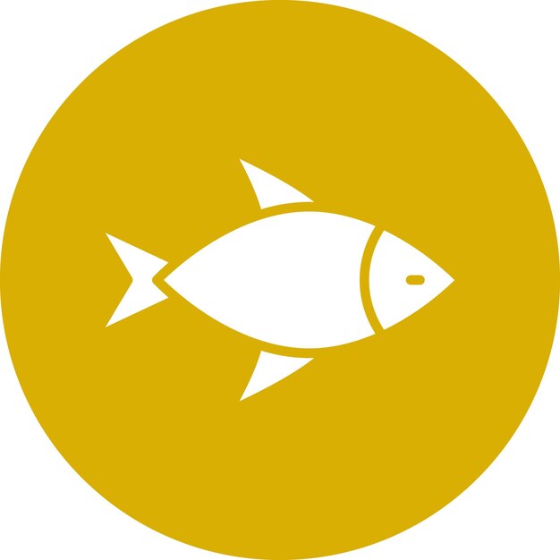 Estilo de icono de pez de diseño vectorial