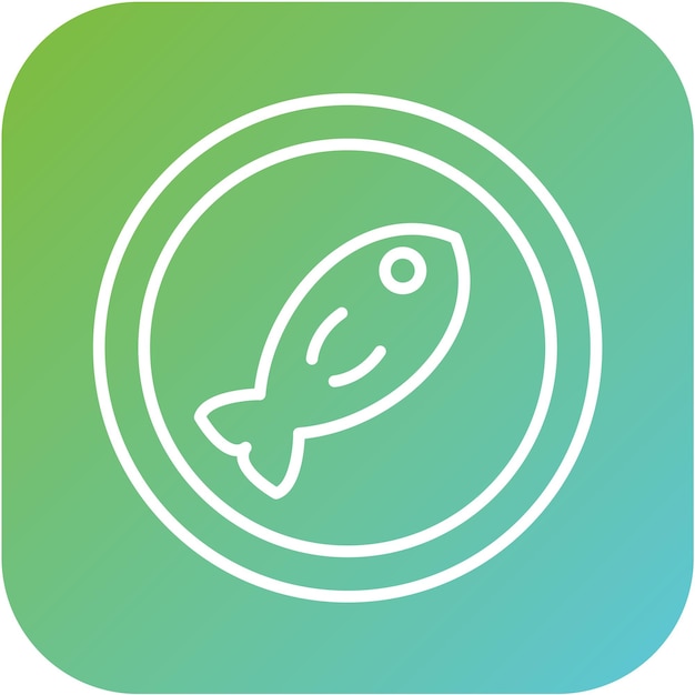 Estilo de icono de pez de diseño vectorial
