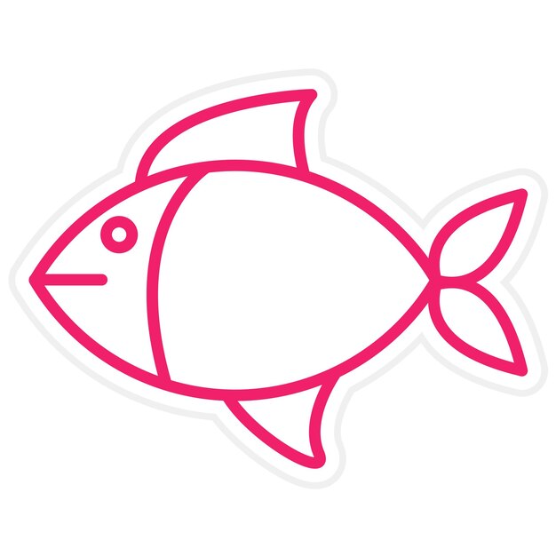 Estilo de icono de pez de diseño vectorial