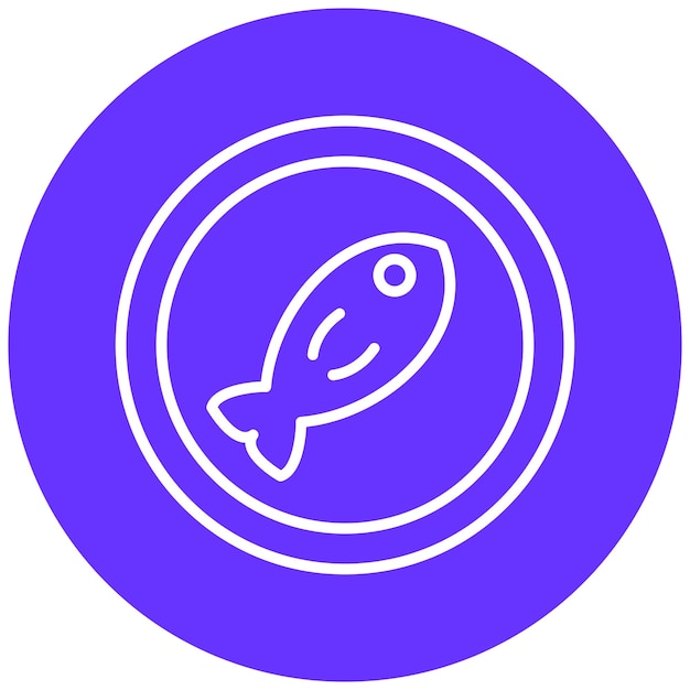 Estilo de icono de pez de diseño vectorial