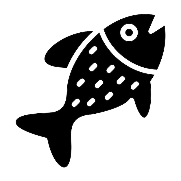 Estilo de icono de pez de diseño vectorial