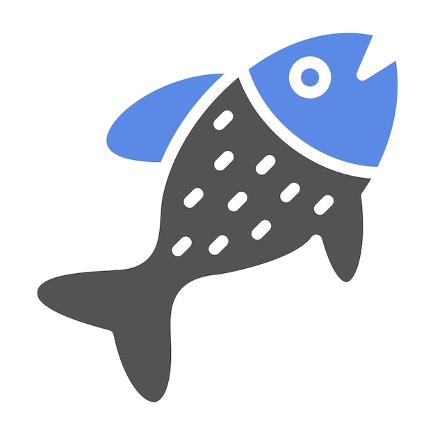 Estilo de icono de pez de diseño vectorial