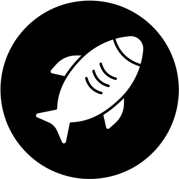 Estilo de icono de pez de diseño vectorial