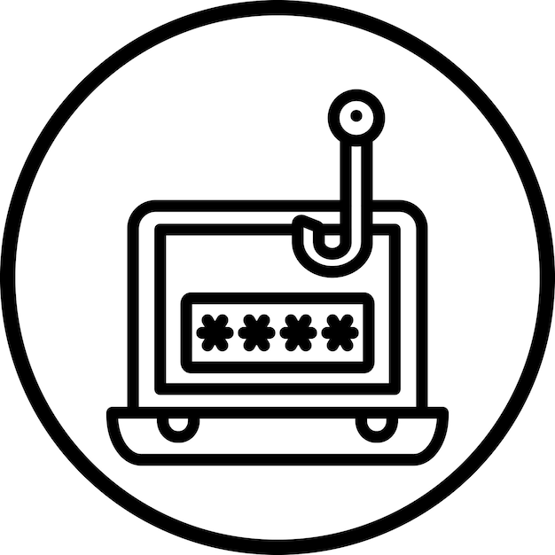 Estilo del icono de phishing de contraseñas