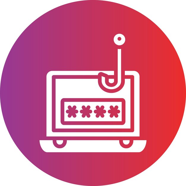 Estilo del icono de phishing de contraseñas