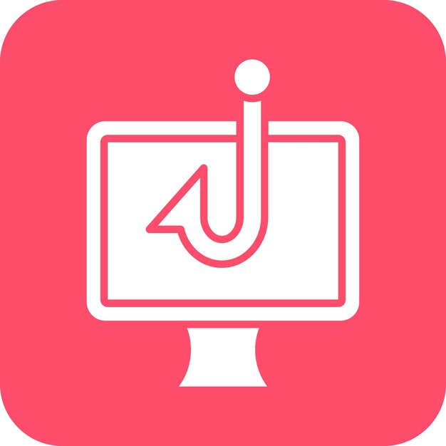 Estilo de icono de phishing de diseño vectorial