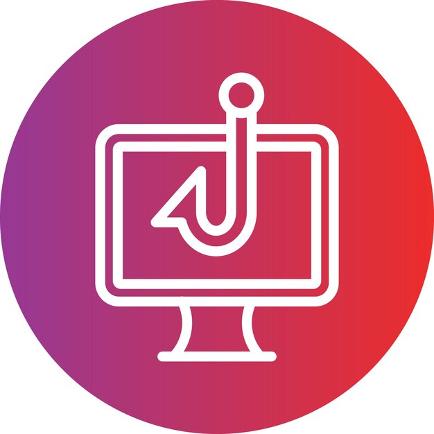 Estilo de icono de phishing de diseño vectorial