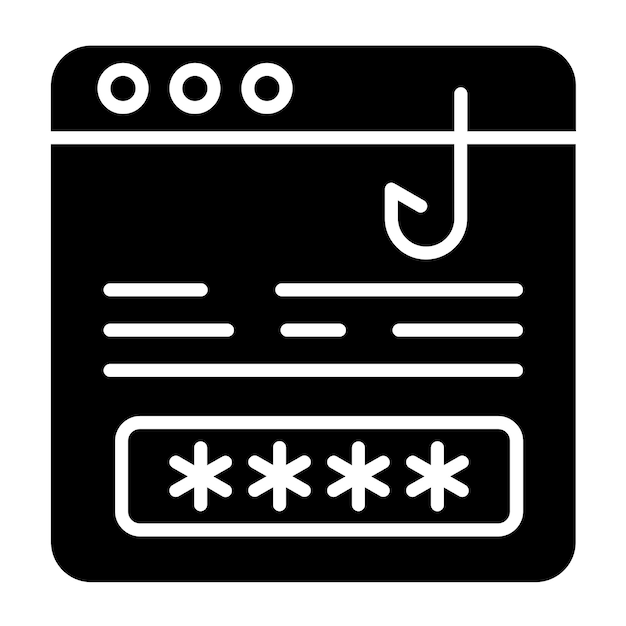 Estilo de icono de phishing de diseño vectorial