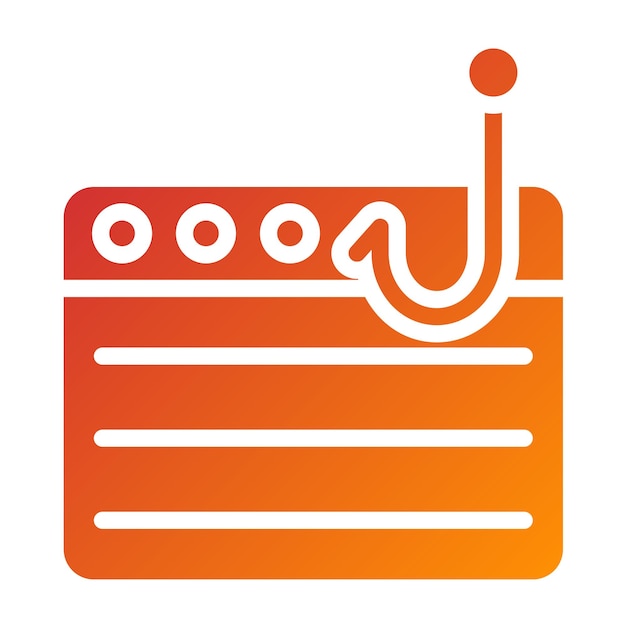 Estilo de icono de phishing de diseño vectorial