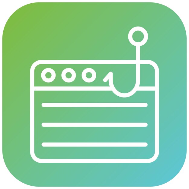 Estilo de icono de phishing de diseño vectorial