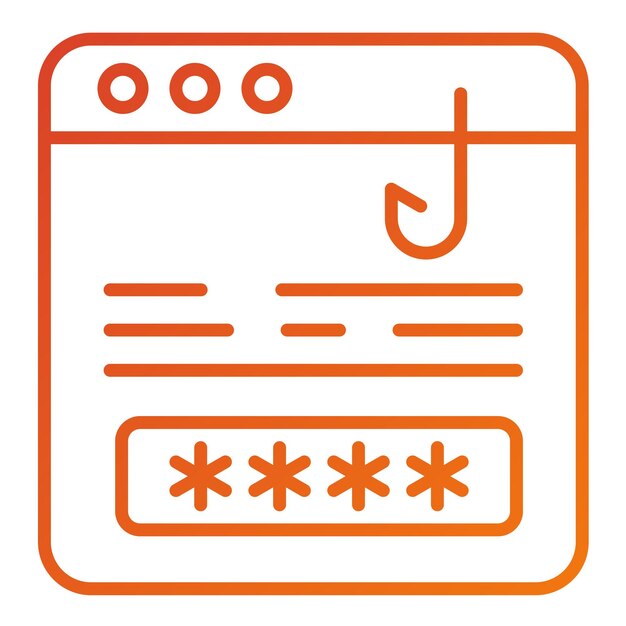 Estilo de icono de phishing de diseño vectorial