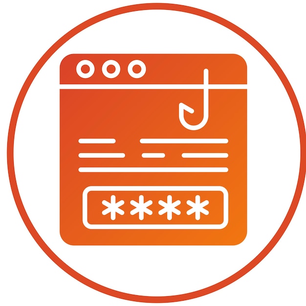 Estilo de icono de phishing de diseño vectorial