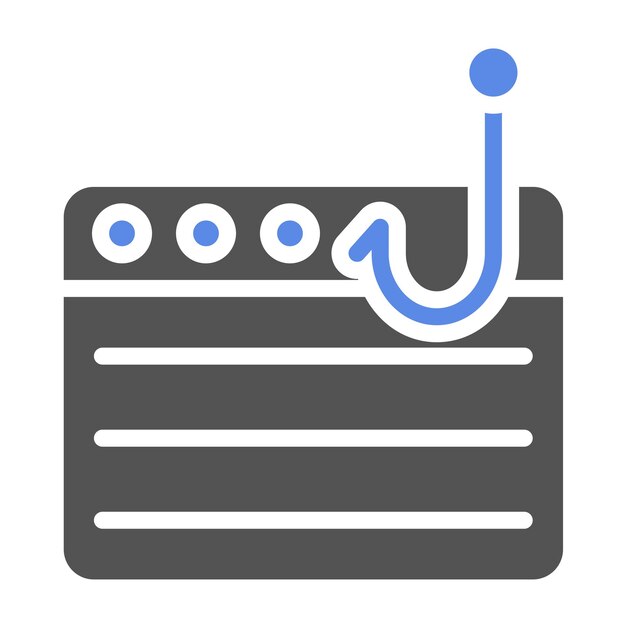 Estilo de icono de phishing de diseño vectorial