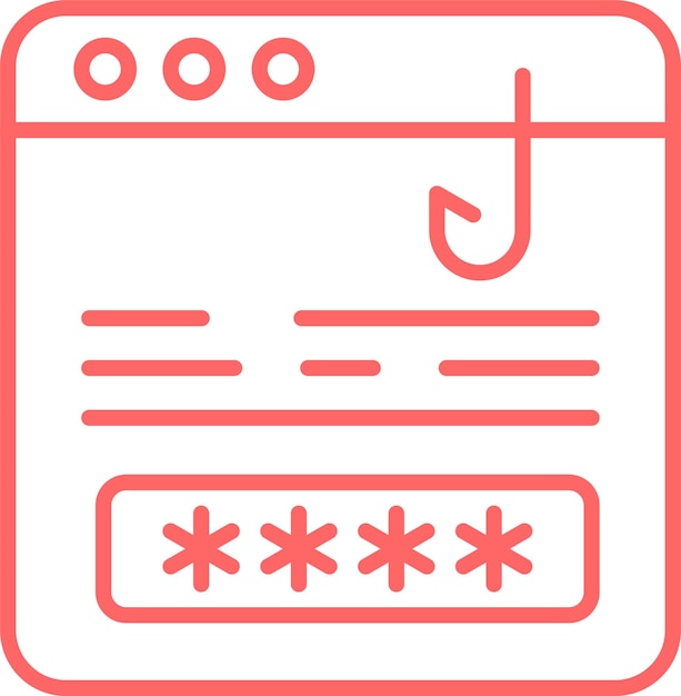 Estilo de icono de phishing de diseño vectorial