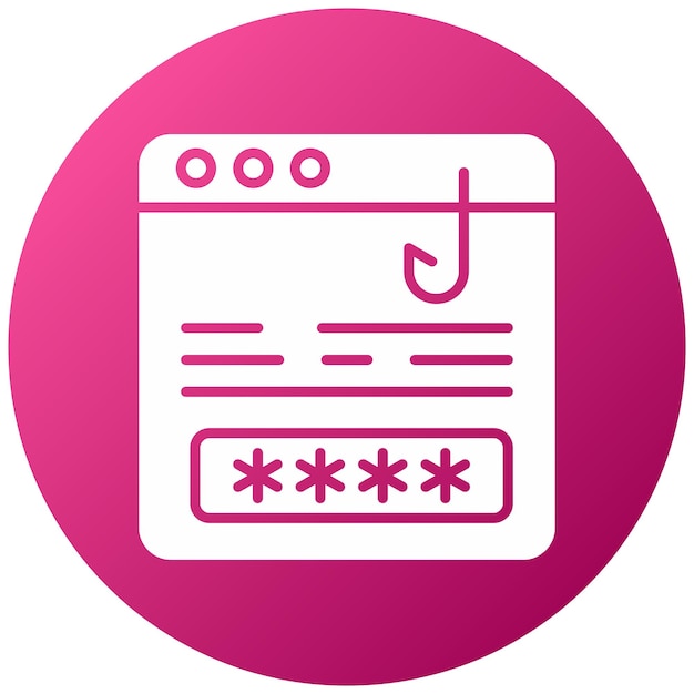 Estilo de icono de phishing de diseño vectorial