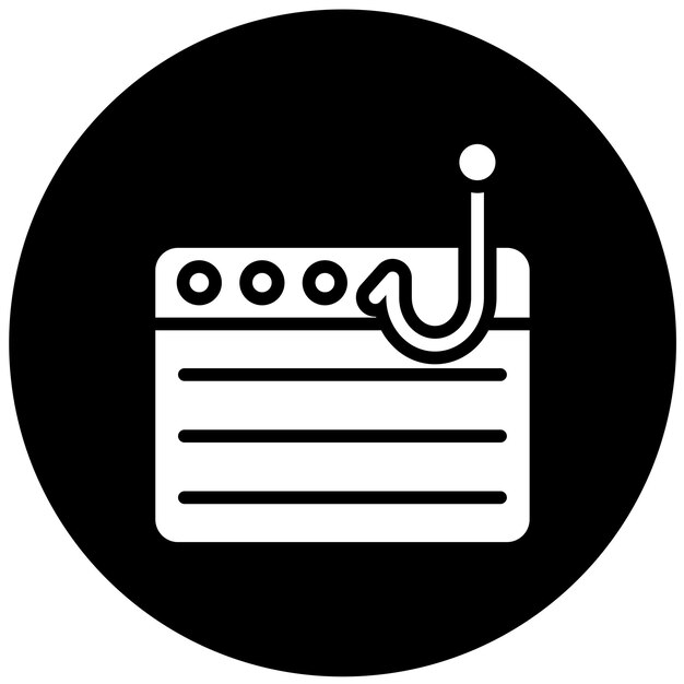 Estilo de icono de phishing de diseño vectorial