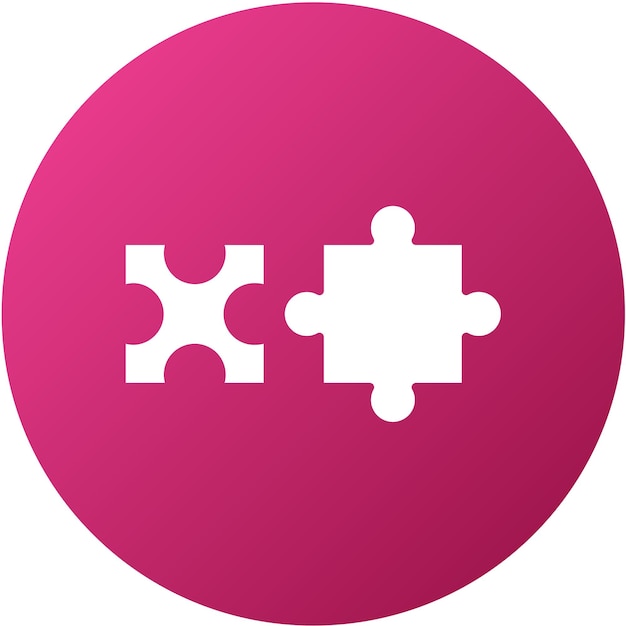 Estilo del icono de la pieza de rompecabezas de diseño vectorial
