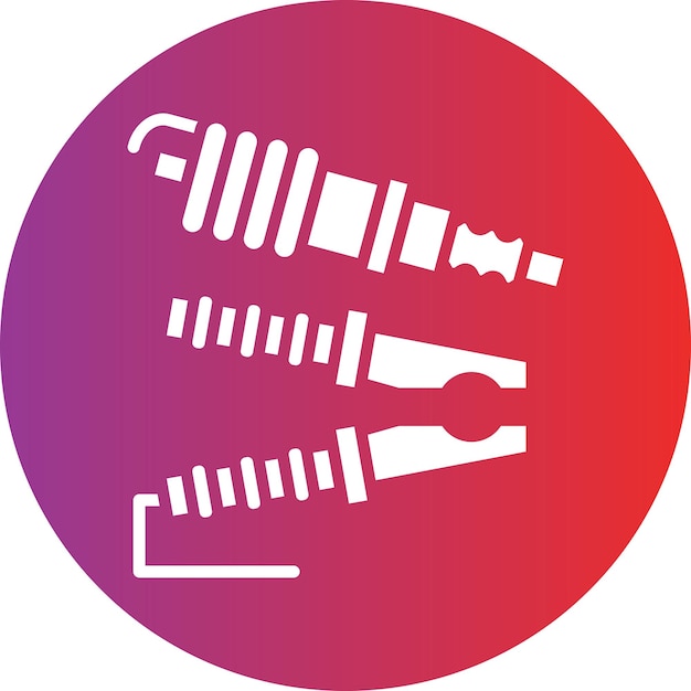 Estilo del icono de las piezas de automóvil