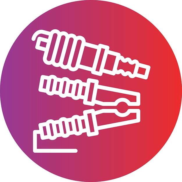 Estilo del icono de las piezas de automóvil
