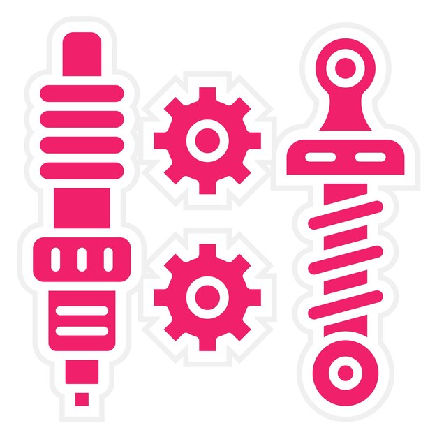 Estilo del icono de las piezas de automóvil