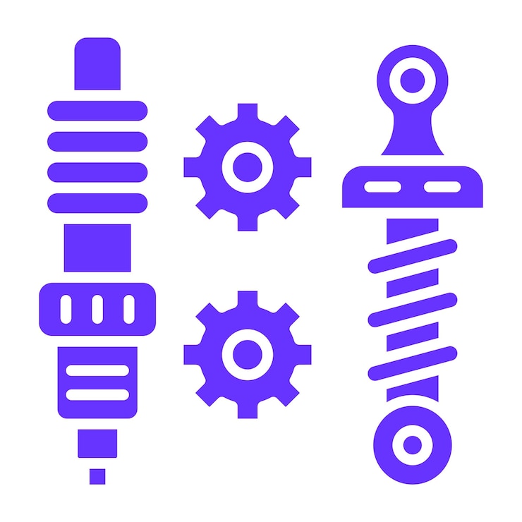 Vector estilo del icono de las piezas de automóvil