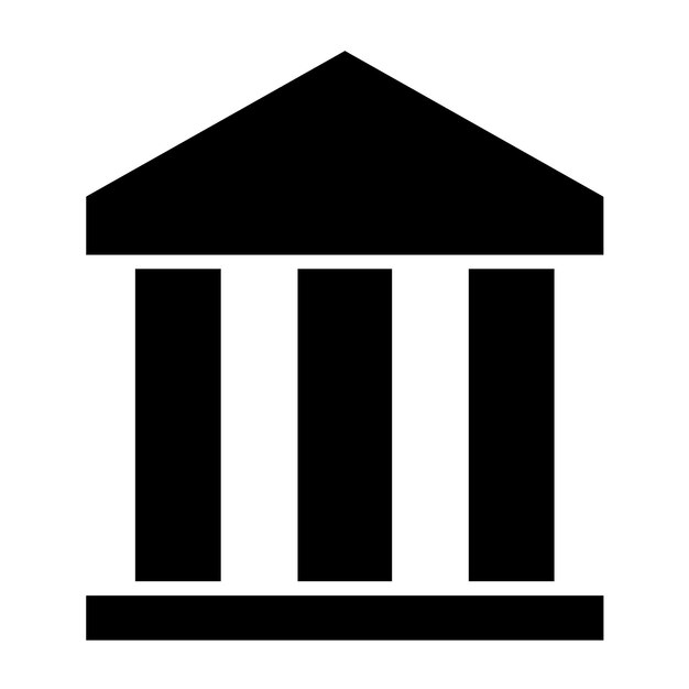 Estilo del icono del pilar de diseño vectorial