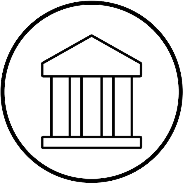 Estilo del icono del pilar de diseño vectorial