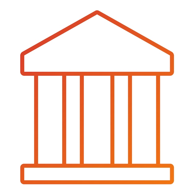 Estilo del icono del pilar de diseño vectorial