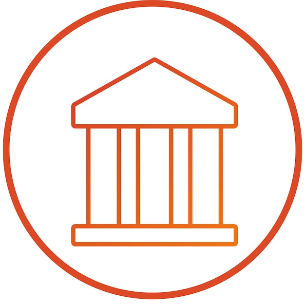 Estilo del icono del pilar de diseño vectorial