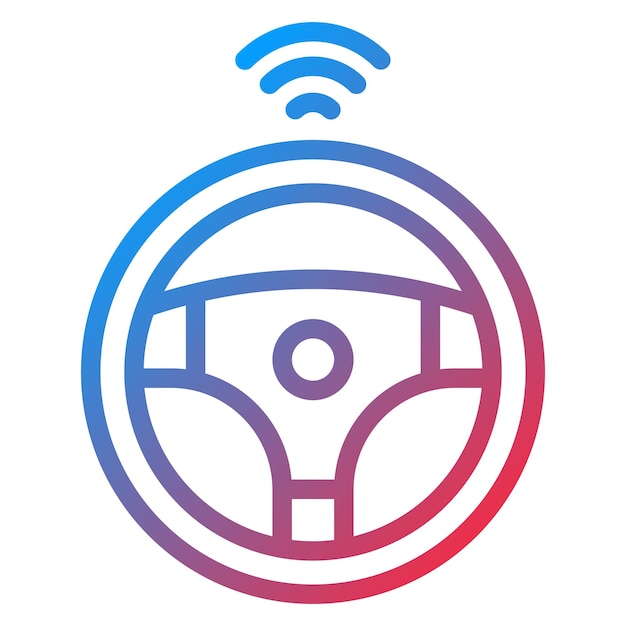 Estilo del icono del piloto automático de diseño vectorial
