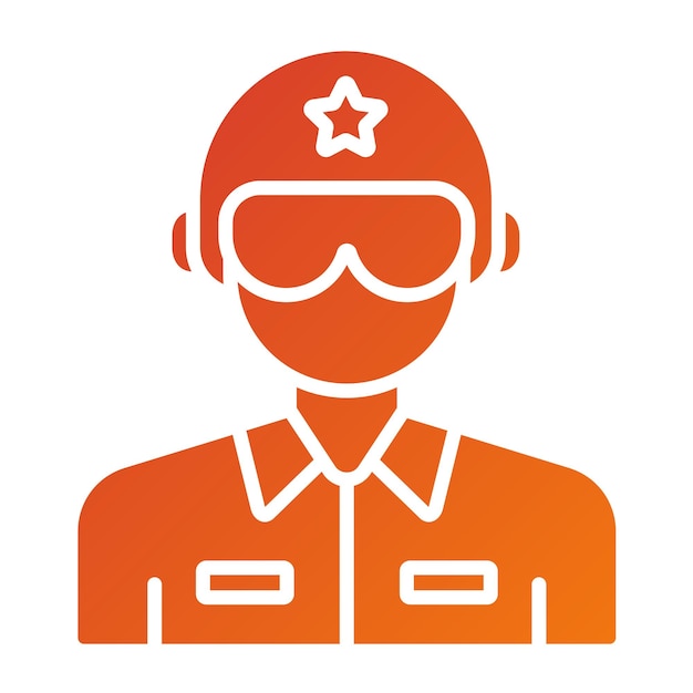 Estilo del icono del piloto del ejército